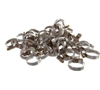 Хомуты СИБРТЕХ нержав. сталь, стандартное болтовое крепление 20-32мм, 50шт/уп, ширина 9мм 47580