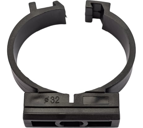 Держатель с фиксатором для труб Greenel D32 мм, черный, 40 шт. GE50183-05