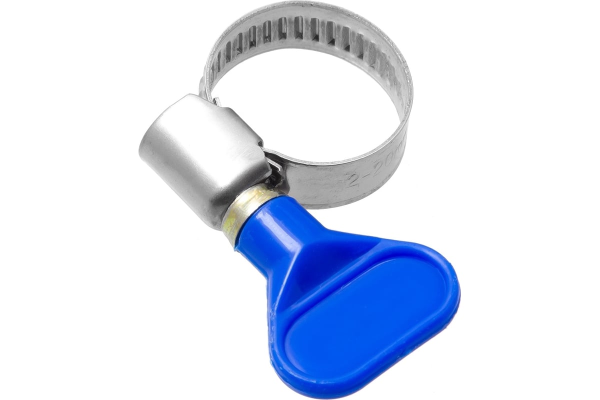 Обжимной червячный хомут MasterProf нержавеющая сталь, с бабочкой, 12 ...