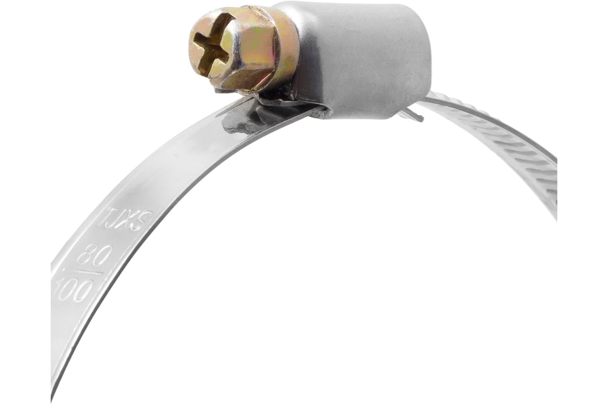 Обжимной червячный хомут MasterProf нержавеющая сталь, 80-100 мм, 5 шт ...