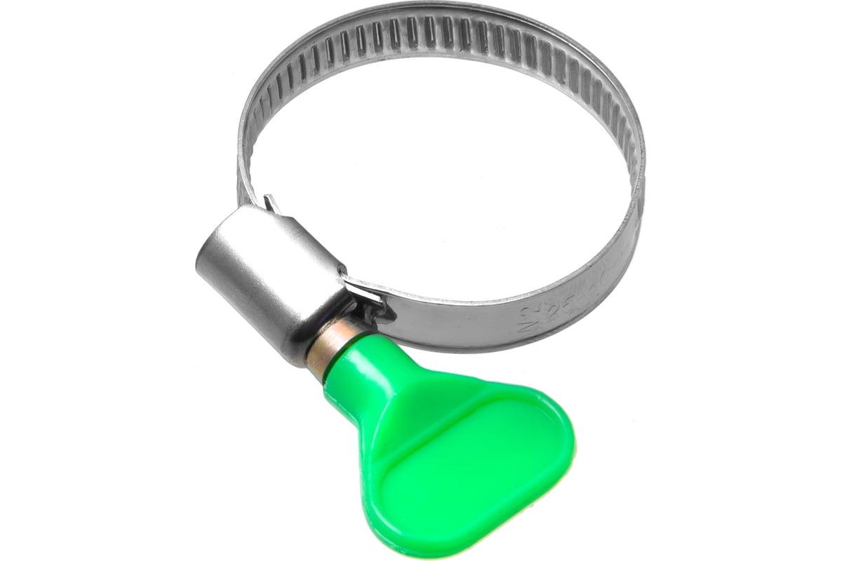 Обжимной червячный хомут MasterProf нержавеющая сталь, с бабочкой, 25 ...