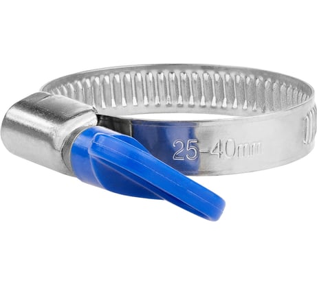 Обжимной червячный хомут MasterProf нержавеющая сталь, с бабочкой, 25-40 мм, 5 шт. ИС.140161.5