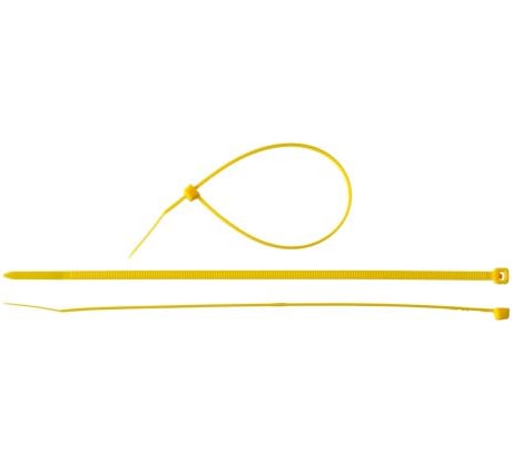 Нейлоновый хомут Зубр МАСТЕР желтый, 3,6 мм x 200 мм, 100 шт 309050-36-200