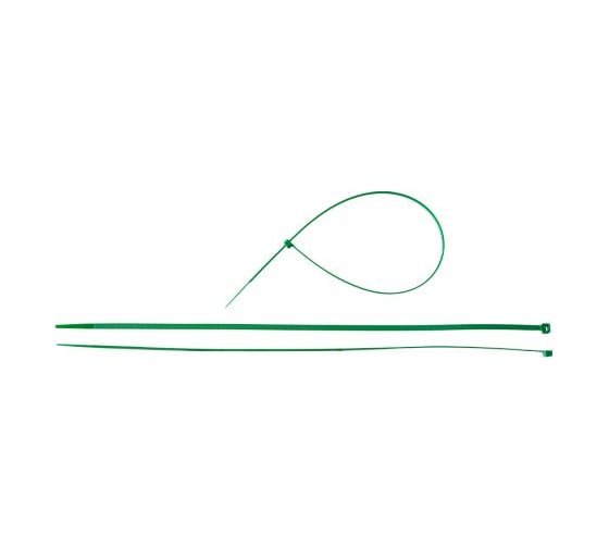 Нейлоновый хомут Зубр МАСТЕР зеленый 3,6 мм x 200 мм, 100 шт 309060-36-200