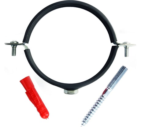 Сантехнический хомут с шурупом и дюбелем MasterProf м10, 6", 159-166 мм, 5 шт. ТД.030274