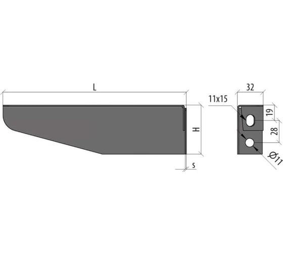 Консоль с опорой Система КМ 150 мм INOX304 LO11677 KSP150 INOX304