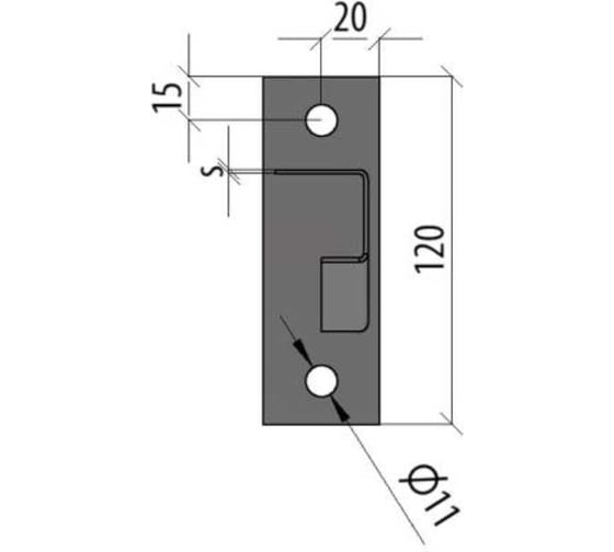 Сварная консоль Система КМ 200 мм INOX304 LO6032 KS200 INOX304