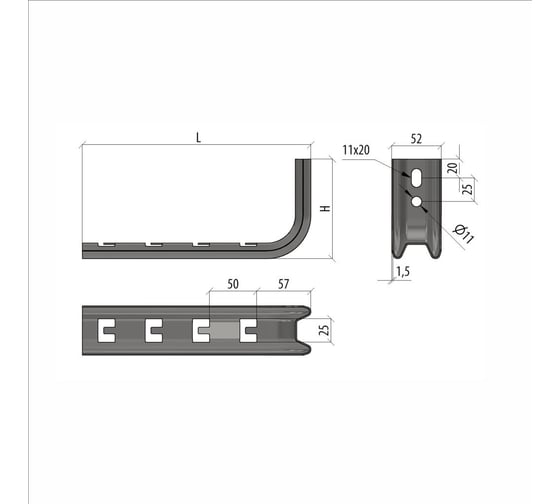 Консоль Система КМ L-образная, безвинтовая, 200 мм INOX304 LO14842 KSLBV200 INOX304