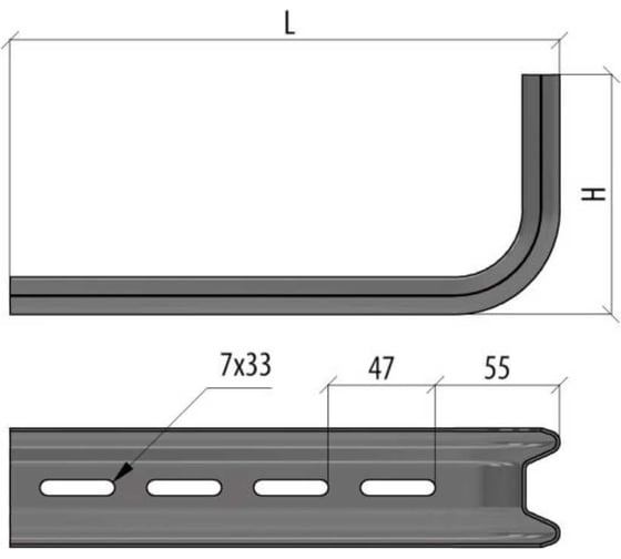 Консоль Система КМ L-образная, 300 мм INOX304 LO13498 KSL300 INOX304
