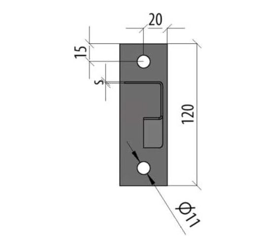Сварная консоль Система КМ 100 мм INOX304 LO10382 KS100 INOX304