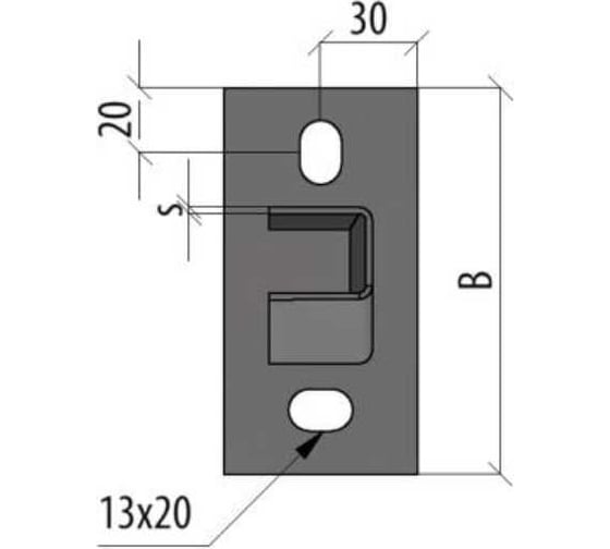 Сварная усиленная консоль Система КМ 600 мм INOX304 LO1575 KSU600 INOX304