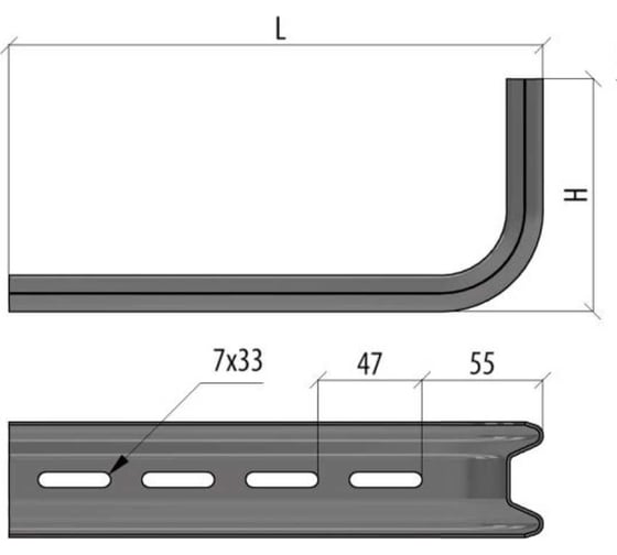 Консоль Система КМ L-образная, 200 мм INOX304 LO8744 KSL200 INOX304