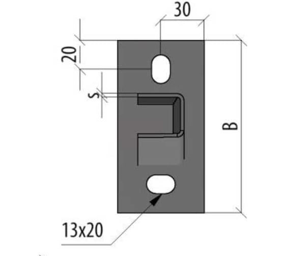 Сварная усиленная консоль Система КМ тяжелая, 500 мм INOX304 LO15590 KSUT500 INOX304