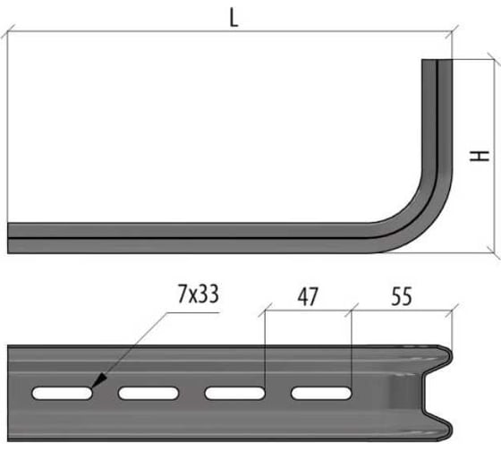 Консоль Система КМ L-образная, 100 мм INOX304 LO8721 KSL100 INOX304