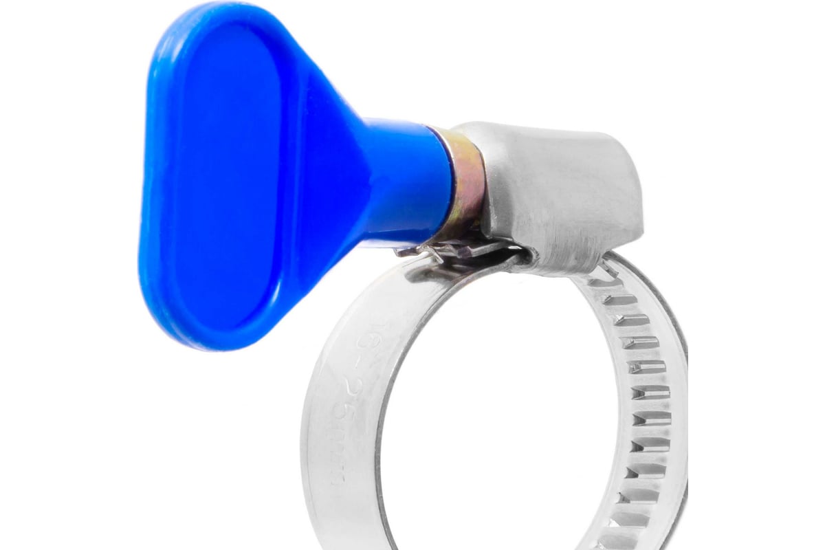 Обжимной хомут из нержавеющей стали MasterProf 16-25 мм, бабочка ИС ...