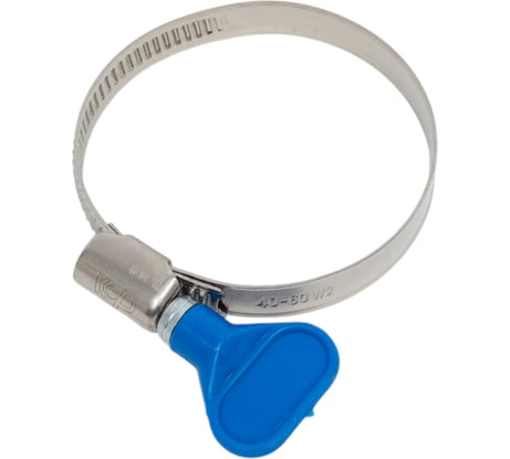 Обжимной хомут из нержавеющей стали MasterProf 40-60 мм, бабочка ИС.140096