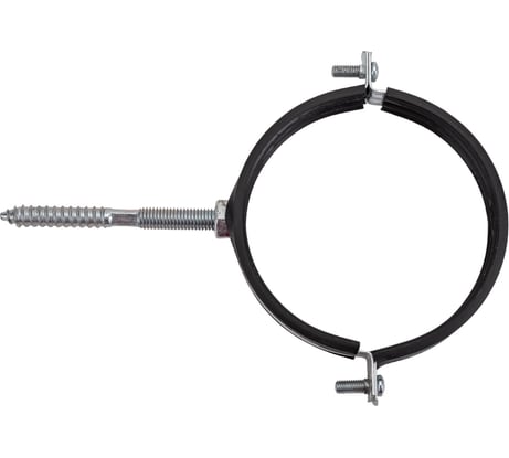 Оцинкованный хомут с резиновым уплотнителем MasterProf 4", M10, с шурупом и дюбелем ИС.140025