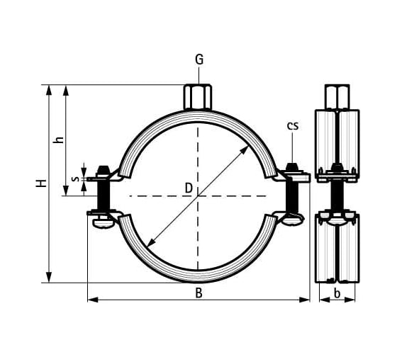 Хомут Walraven BIS KSB2, M8/10, 15-19 мм, с epdm 3396019 3392018
