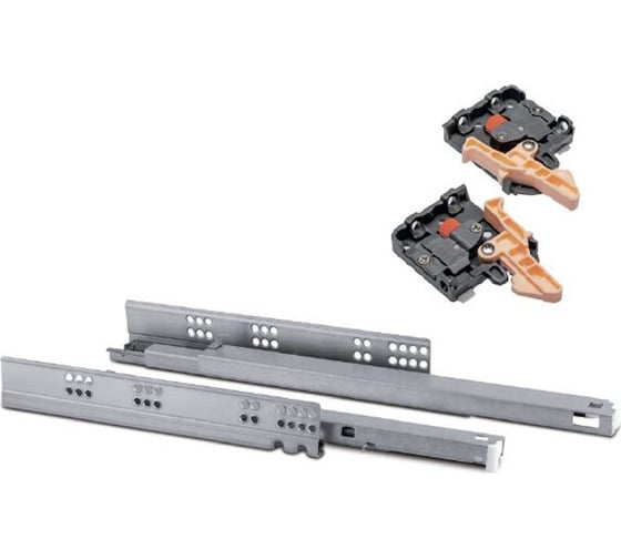 Направляющие полного выдвижения GTV MODERN SLIDE L-450 с доводчиком PB-0SHX-450-A