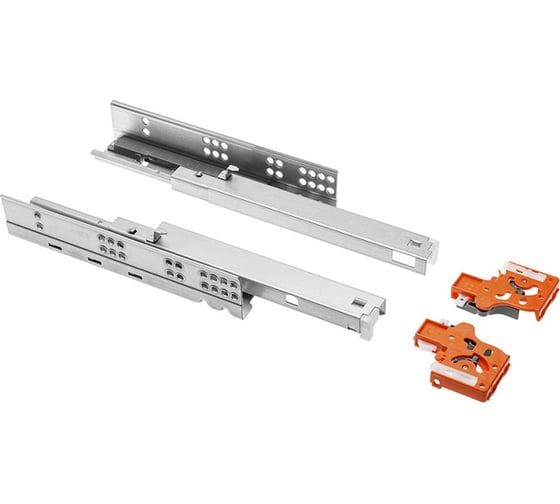 Направляющие полного выдвижения GTV MODERN SLIDE L-350 с выталкивателем PB-0FPO-350