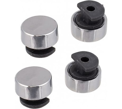 Зеркалодержатель d28мм пласт. хром 4 шт - пакет Zitar 127534