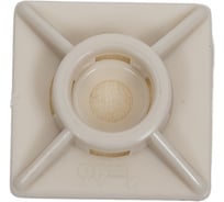 Площадка под хомут Tech-Krep/Zitar 19х19 полипропиленовая белая самоклеящаяся 40 шт - пакет 106193