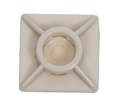 Площадка под хомут 19x19 мм, полипропилен, белая, самоклеящаяся, 40 шт, пакет Zitar 106193