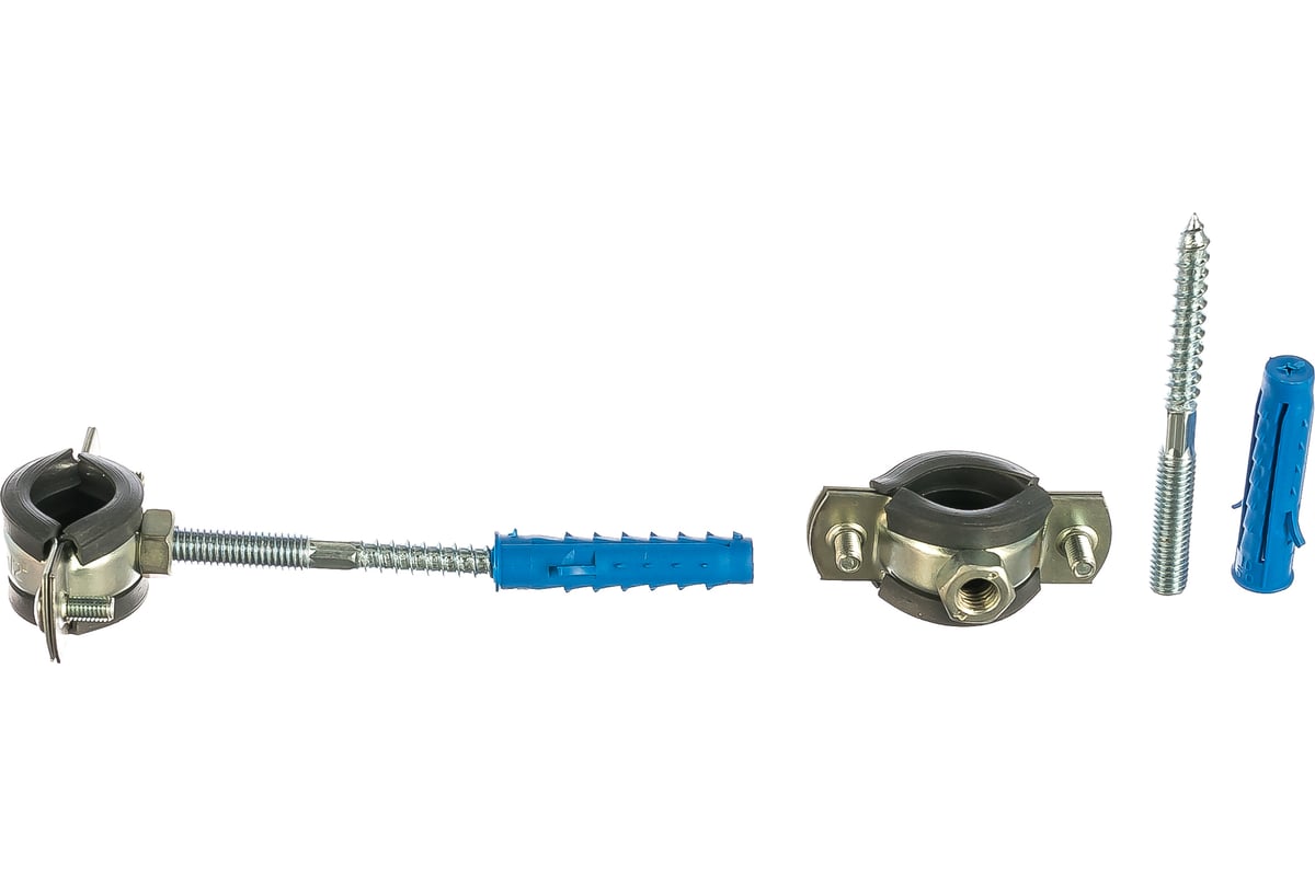 Хомут с резиновым уплотнителем, шурупом и дюбелем Tech-Krep 1/2, 20 ...