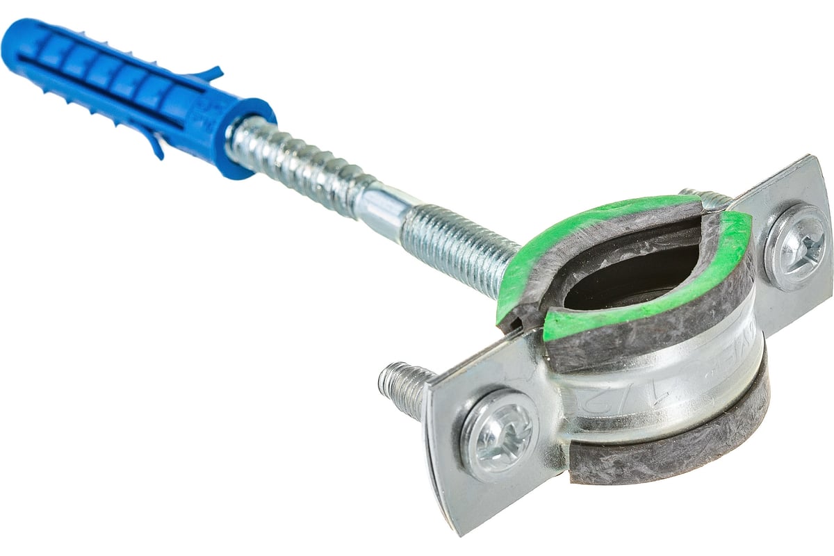 Хомут с резиновым уплотнителем, шурупом и дюбелем Tech-Krep 1/2, 20 ...