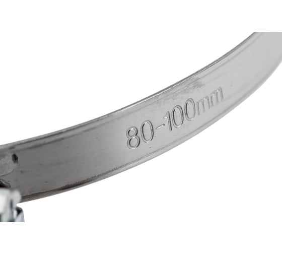 Обжимной хомут из нержавеющей стали Tech-Krep 80х100 2шт - ярлык 104053