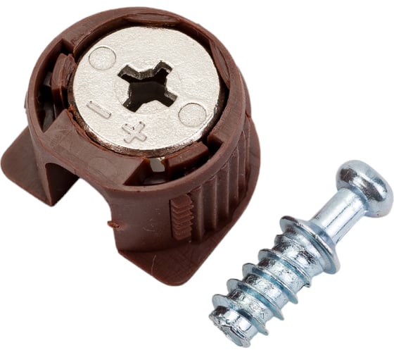 Эксцентриковая стяжка Tech-Krep/Zitar коричневая D20 мм 2 шт. пакет 153886