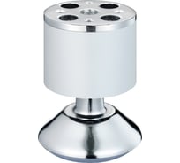 Ножка Tech-Krep алюминий, круглая, регулируемая, с конусом, D50x80 мм, матовый хром - накл. 148555