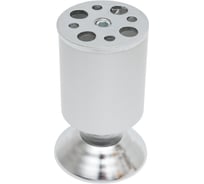 Ножка Tech-Krep алюминий, круглая, регулируемая, с конусом, D50x100 мм, матовый хром - накл. 148556
