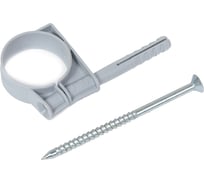 Хомут для труб КРЕП-КОМП быстрый монтаж, 32/8х50мм, с гвоздем, 25 шт. 17-1030