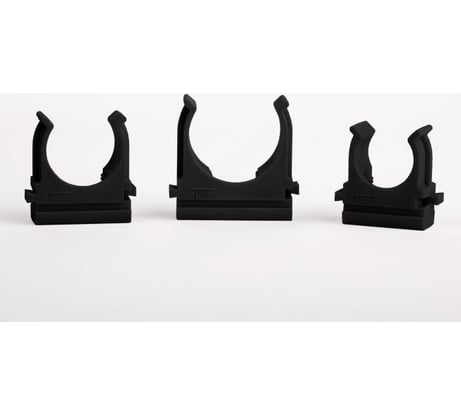 Крепеж-клипса Рувинил для трубы 20 мм, пластик, черная, для МП, 120 шт. К01220Ч