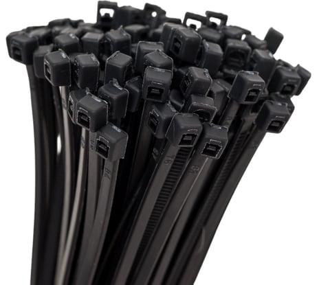 Комплект пластиковых хомутов PATRON 2.5x160 мм, 100 шт, нейлон, черные P25160B