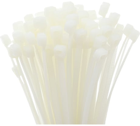 Комплект пластиковых хомутов PATRON 3.6x250 мм, 100 шт, нейлон, белые P36250W