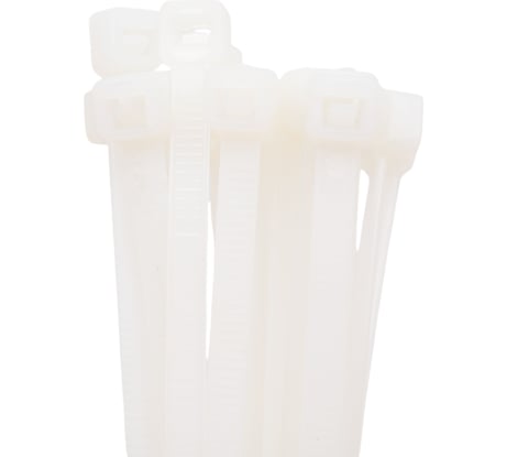 Комплект пластиковых хомутов PATRON 4.5x200 мм, 100 шт, нейлон, белые P45200W