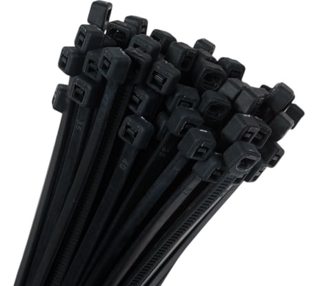 Комплект пластиковых хомутов PATRON 3.6x250 мм, 100 шт, нейлон, черные P36250B