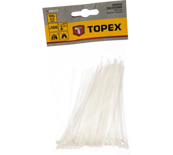Хомут, 100 шт. 2.5 x 100 мм TOPEX 44E975