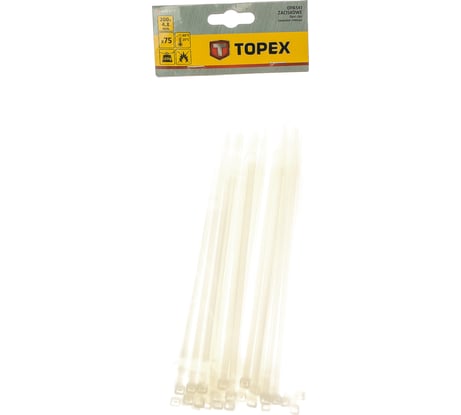 Хомут, 75 шт., 4.8 x 200 мм TOPEX 44E977