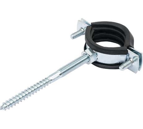 Стальной хомут Rvc (32-36) 1", с резиновым уплотнителем и крепежом М8x100 в комплекте дюбель 09099