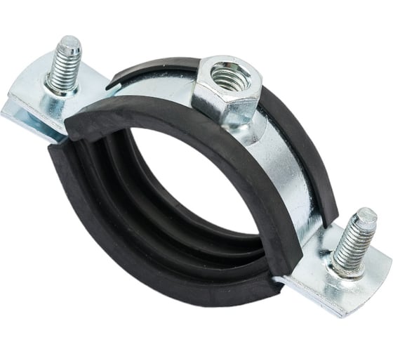 Стальной хомут Rvc (38-43) 1 1/4", с резиновым уплотнителем и крепежом М8x100 в комплекте дюбель 09100