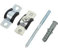 Стальной хомут Rvc (15-19) 3/8", с резиновым уплотнителем и крепежом М8x100 в комплекте дюбель 09096