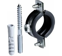 Стальной хомут Rvc (75-80) 2 1/2", с резиновым уплотнителем и крепежом М8x100 в комплекте дюбель 09103