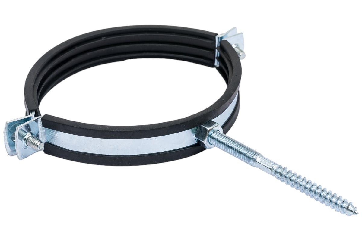 Стальной хомут Rvc (107-112) 4", с резиновым уплотнителем и крепежом ...