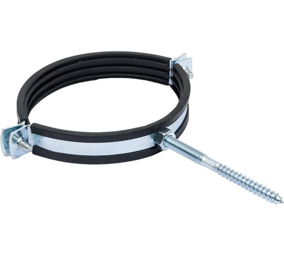 Стальной хомут Rvc (107-112) 4", с резиновым уплотнителем и крепежом М8x100 в комплекте дюбель 09105