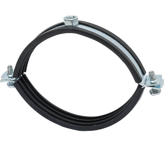 Стальной хомут Rvc (107-112) 4", с резиновым уплотнителем и крепежом М8x100 в комплекте дюбель 09105