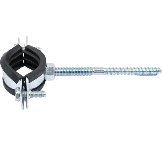 Стальной хомут Rvc (26-30) 3/4", с резиновым уплотнителем и крепежом М8x100 в комплекте дюбель 09098