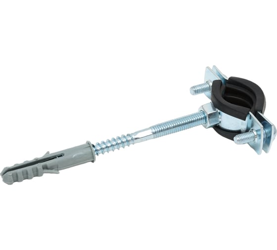 Стальной хомут Rvc (20-25) 1/2", с резиновым уплотнителем и крепежом М8x100 в комплекте дюбель 09097 1
